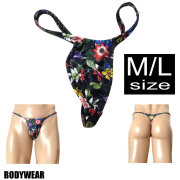 BODYWEAR メンズビキニ　ブラックフラワー　シャープ　Tバック　055252
