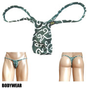 BODYWEAR メンズビキニ 2WAY 和柄スキン 唐草模様 ウルトラマイクロ Tバック Mサイズ 1001270