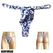 BODYWEAR メンズビキニ 2WAYストレッチニット ハイビスカス柄 ウェストバインダー　Tバック Mサイズ 1053272