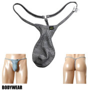 BODYWEAR メンズビキニ　ギンガムチェック柄　ハイレグTフロント　Gストリング　1210248