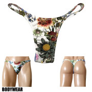 在庫限り！３０％OFF！BODYWEAR ユニセックスビキニ トロピカルフラワー スタンダード Tバック 1394238