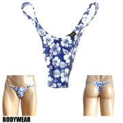 BODYWEAR ユニセックス 2WAYストレッチニット ハイビスカス柄　Vフロント　リオバック Mサイズ 1418272
