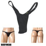 BODYWEAR ユニセックスビキニ　コットンライク　Vフロント　Tバック　1419257