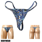 BODYWEAR メンズビキニ　ダマスク＆アート柄　トライアングルバック　Gストリング　1476246