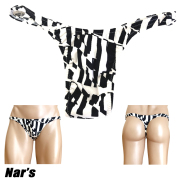 Nar's メンズビキニ モノトーン柄 フロントノーシーム Ｔバック 1671