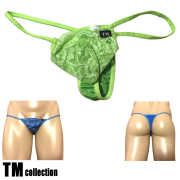 TMコレクション メンズビキニ  ストレッチレース カップぷっくり Tバック NEON 175181