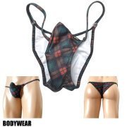 BODYWEAR メンズビキニ　タータンチェック柄　上向きTフロント　リオバック　2005249