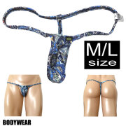 BODYWEAR メンズビキニ　ダマスク＆アート柄　ウルトラマイクロ　Gストリング　3003246