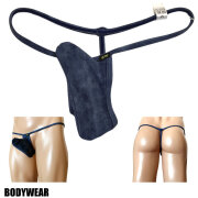 在庫限り！３０％OFF！BODYWEAR メンズビキニ ムラ染めデニム柄 ピストルTフロント Gストリング 31508237