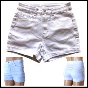 ホットパンツ ショートデニム ロールアップヘム ホワイト hot pants hp1008