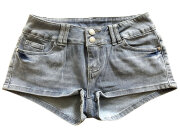 ホットパンツ ストレッチデニム ローライズ LITE BLUE hp1025