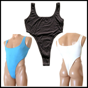 リブニット スーパーハイレグ ボディスーツ bodysuit sw2205