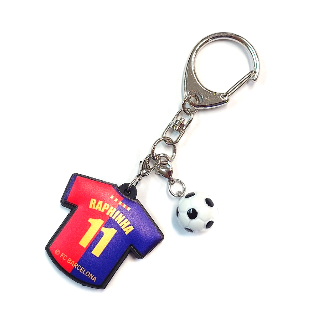 FCバルセロナ ユニ型ラバーキーホルダー #11 RAPHINHA