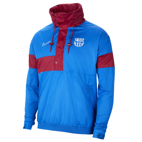 限定値下‼️FCバルセロナキルティングJK（裏地フリース）・US−XL・新品未使用 FCバルセロナ サテン ダグアウト ジャケット 24/25 GX（ノーブルレッド