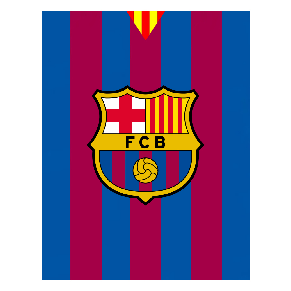FCバルセロナ フリースブランケット KOC（ストライプ）