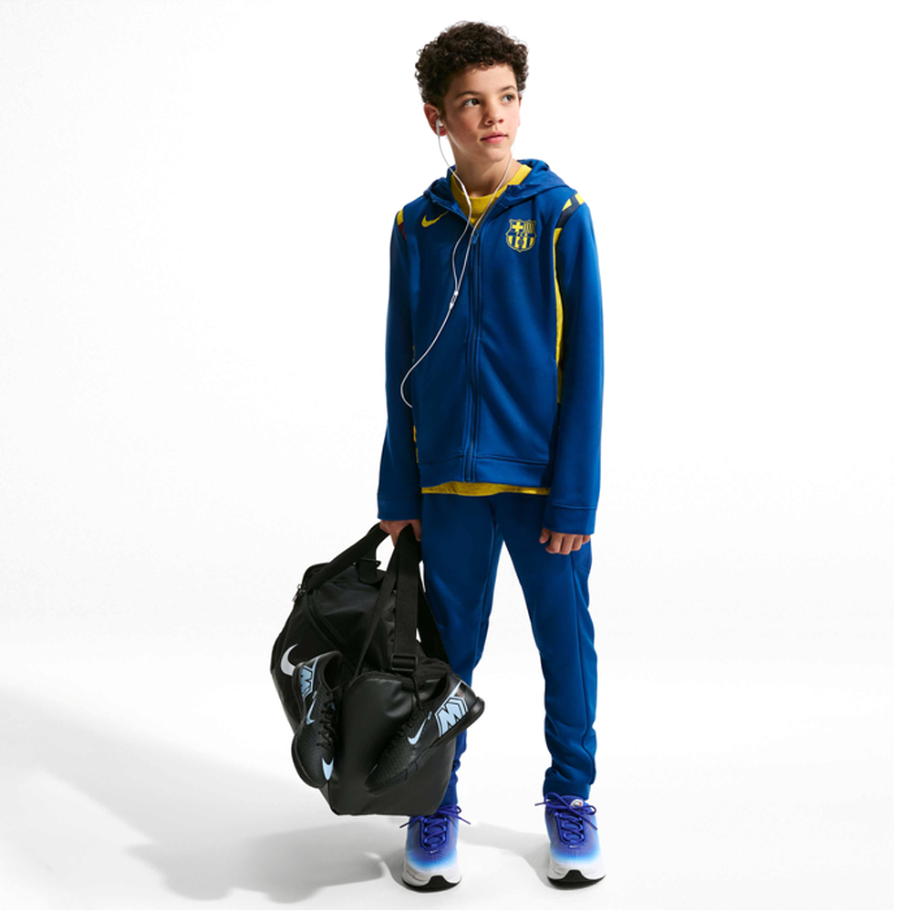 【日本未展開】 FCバルセロナ ジュニア ウーブン トラックスーツ（ジムブルー/オプティイエロー）