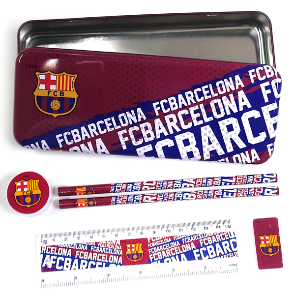 【全商品オープニング価格 特別価格】 FCバルセロナ ステーショナリー TIN セット メルカットバルセロナ 記念グッズ