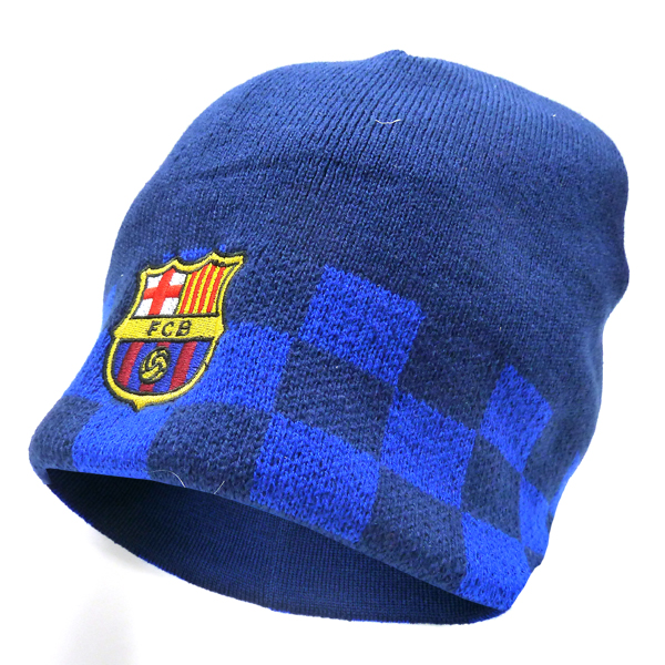 FCバルセロナ ワッチニットキャップ （チェック）