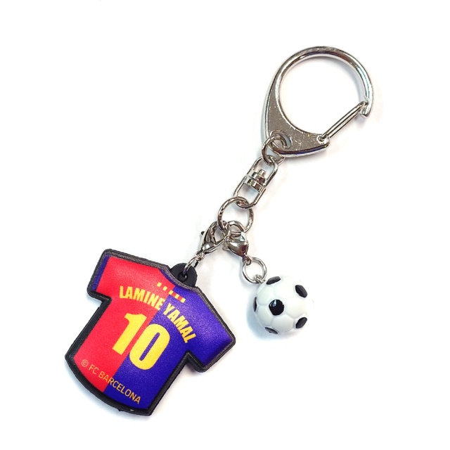 FCバルセロナ ユニ型ラバーキーホルダー #10 LAMINE YAMAL