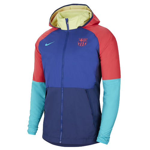 【日本未展開】 FCバルセロナ AWF ジャケット 20/21 （ディープロイヤルブルー/ブルーボイド/ライトファッションレッド/オラクルアクア）