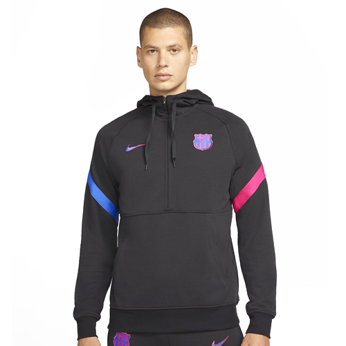 FCバルセロナ トラベルフリース プルオーバー 21/22 （ブラック/ブラック/ファイヤーベリー/ハイパーロイヤル）