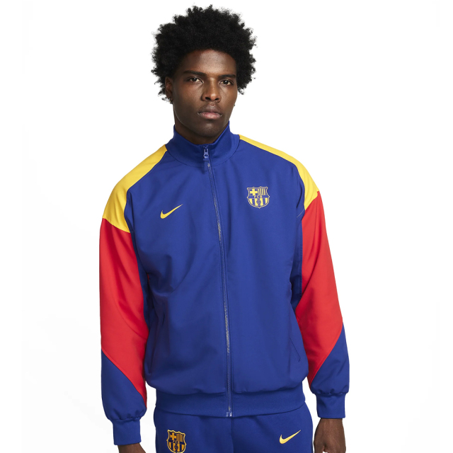 FCバルセロナ アカデミー プロ アンセム ジャケット 23/24 （ディープロイヤルブルー/ユニバーシティレッド/ユニバーシティゴールド）