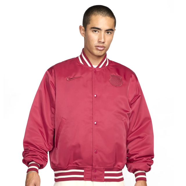 FCバルセロナ サテン ダグアウト ジャケット 24/25 GX（ノーブルレッド）