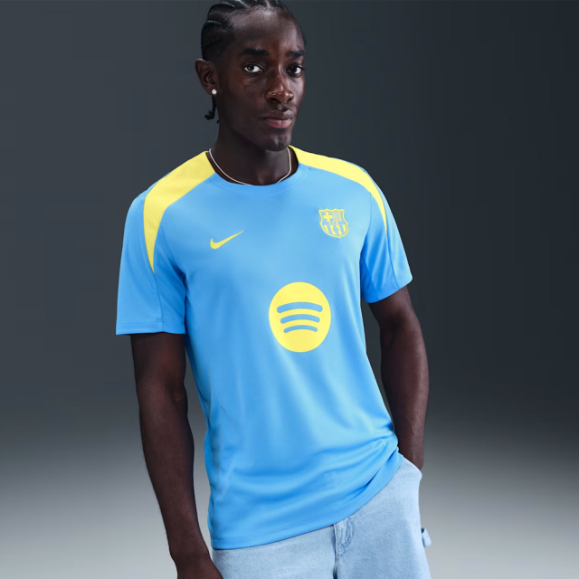 【日本未展開】 FCバルセロナ DRI-FIT ストライク S/S トップ 25/26  SE（ユニバーシティブルー/オプティイエロー）