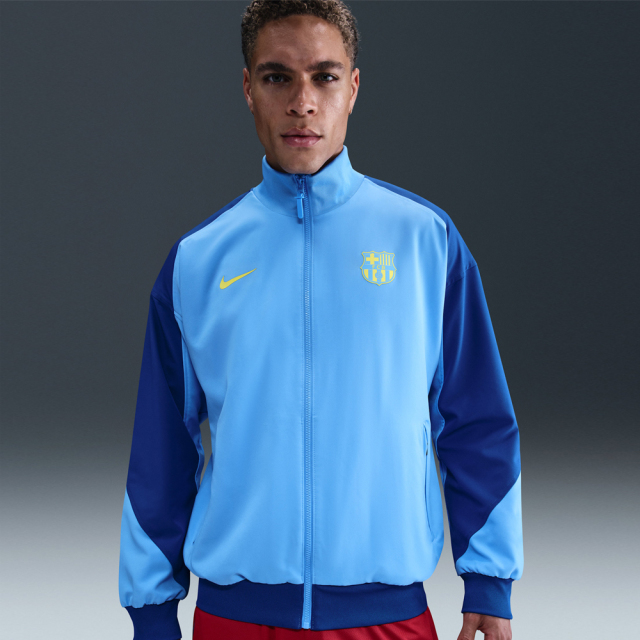 FCバルセロナ ストライク アンセムジャケット 25/26 フォースキット （ユニバーシティブルー/ジムブルー）