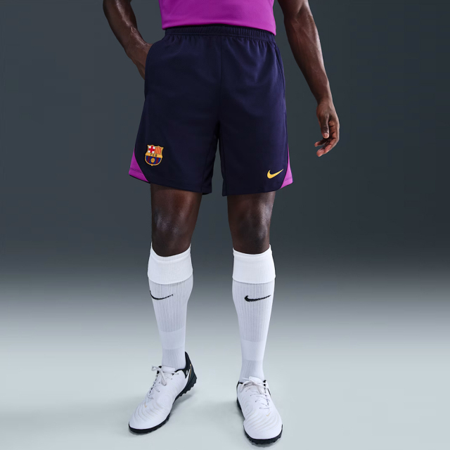 FCバルセロナ DRI-FIT ストライク ショート 25/26 （インペリアルパープル/ビビッドパープル/ミッドウェストゴールド）