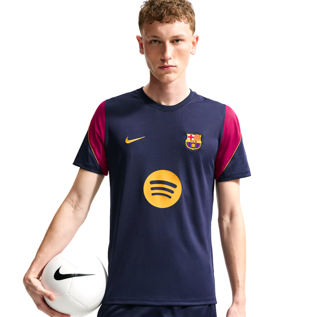 【日本未展開】 FCバルセロナ DRI-FIT ストライク S/S トップ 26/27 （ブラックブルー/ノーブルレッド）