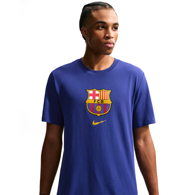 【日本未展開】 FCバルセロナ クレスト Tシャツ（ディープロイヤルブルー）