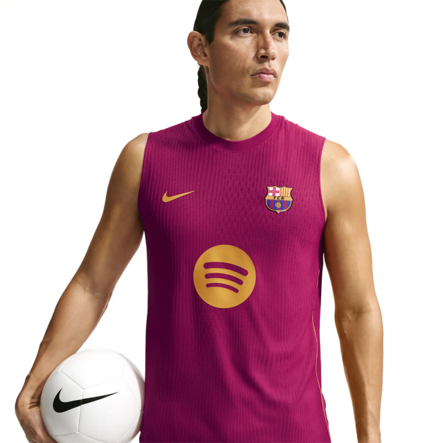 【日本未展開】 FCバルセロナ DRI-FIT ADV ストライク エリート S/L トップ 26/27 （ノーブルレッド/エレメントゴールド）
