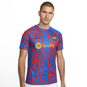 FCバルセロナ プレマッチ S/S トップ 22/23 （シグナルブルー/ユニバーシティレッド） スポンサーロゴ付き