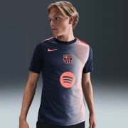 FCバルセロナ DRI-FIT アカデミー プロ S/S トップ 25/26 サード （ミッドナイトネイビー/ブライトマンゴー）