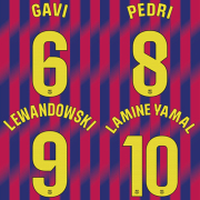 La Liga 25/26 オフィシャルネーム&ナンバー（ホーム/フォース用）