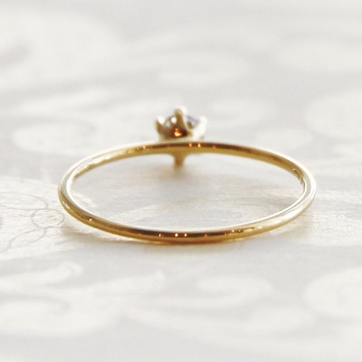 18金ゴールド-華奢シンプルリング「リトルプリンセス