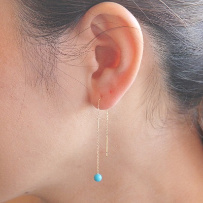 【国内即発】≪Blair Lim≫シンプル ターコイズ ピアス 国内即発】≪Blair Lim≫シンプル ターコイズ ピアス