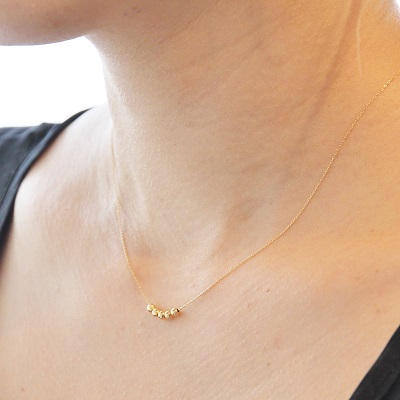 k18 華奢　ミラーボールネックレス 楽天市場】ネックレス 18金 ミラーボール k18 18k ゴールド アズキ