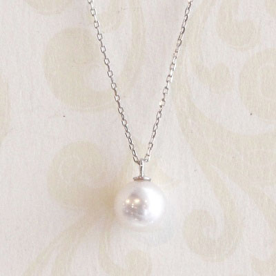 18金ゴールド-華奢シンプルネックレス「リトルマーメイド淡水パール