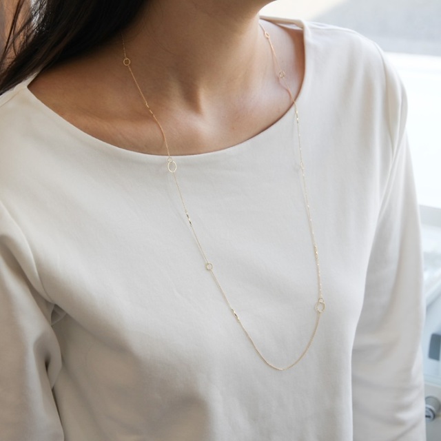 18K Gold Plated のロングネックレス 楽天市場】ロングネックレスK18 playful ロングネックレス K18