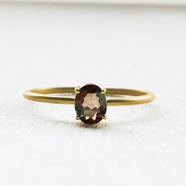 14k ゴールドリング　アンダリュサイト 楽天市場】アンダリュサイト 4.0×6.0サイズ × ダイヤモンド リング