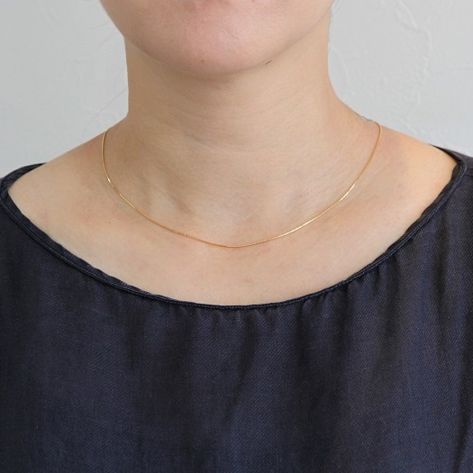 【新品】K18刻印入り ベネチアチェーン ネックレス K18 18金 ベネチアン ネックレス 1.0mm幅 38cm~80cm 引輪 選べる