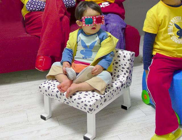 子供（学習・キッズ・ベビー）椅子ロンフレンチェア・パピー/ダルメシアン