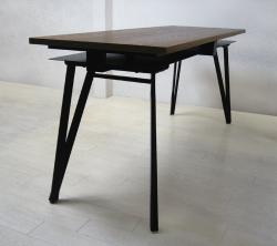 ダイニングテーブル　シャットアペーパーXタモ　斜め角