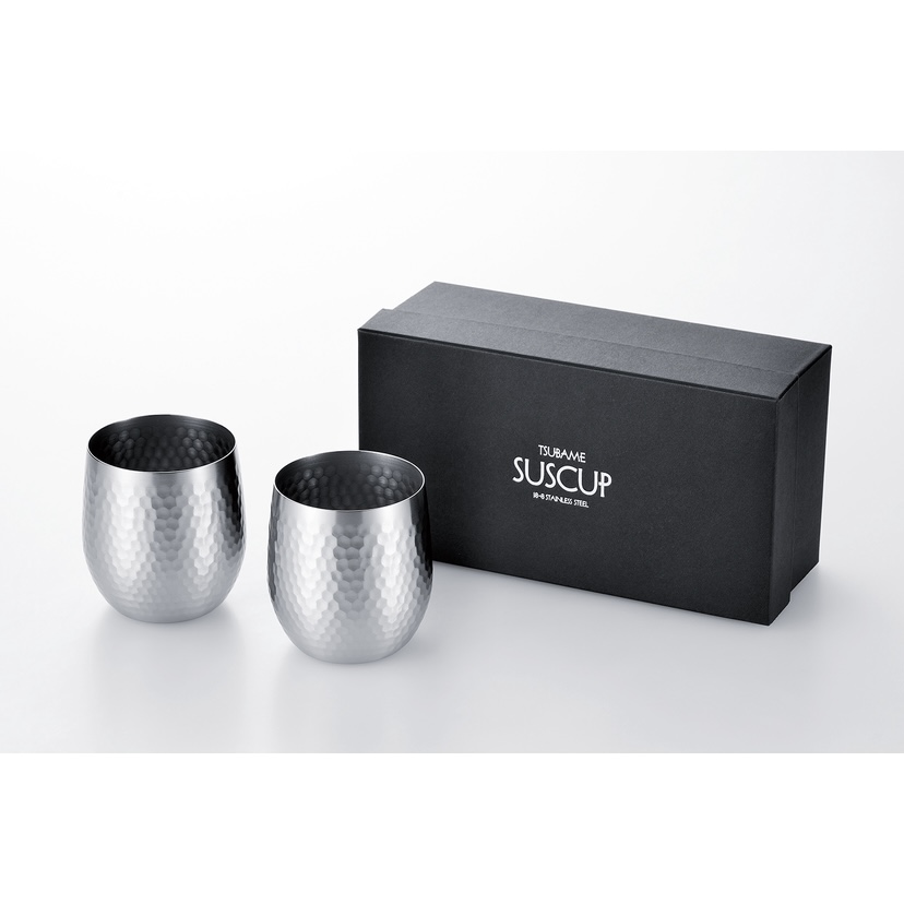 【ネット限定刻印無料】【名入れ対応】SUS CUP | 槌目ロックカップ340ml ペアセット | ステンレス製
