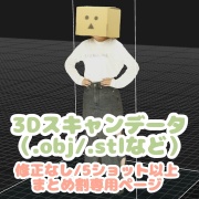 【5点以上のおまとめ割】｜キャステム｜東京でフルカラー全身！修正なしスキャン3Dデータ(.objなど)｜【個人向け・商用利用共通】