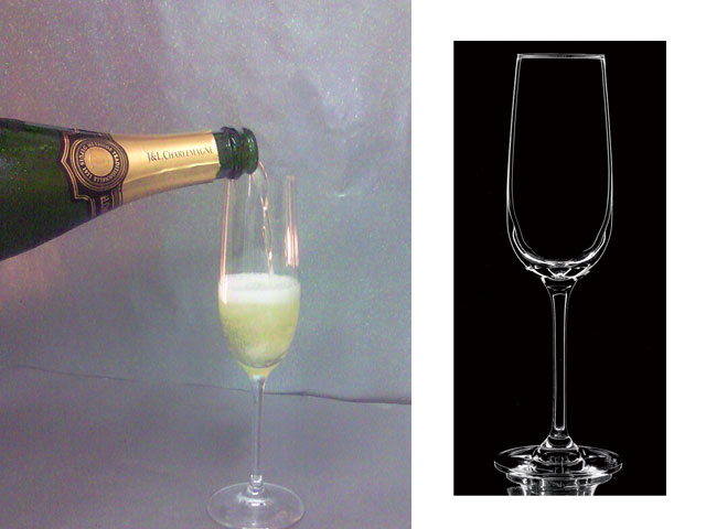 ワイングラス　ヴァインランド　フルート　（6個セット）