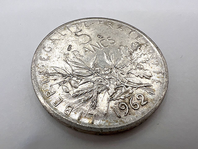 フランス 旧通貨 5フラン 銀貨 1962年 マリアンヌ ワイン通販