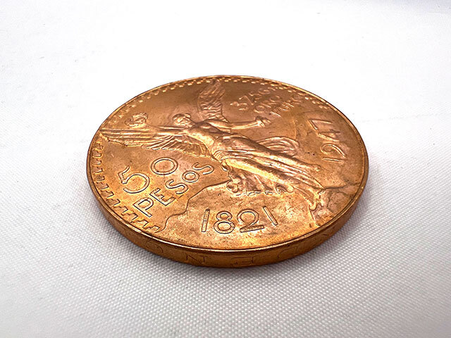 メキシコ 50ペソ K21.6金貨 1947年銘 勝利の女神 センテナリオ
